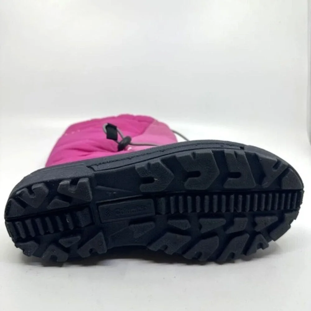 Columbia Moonridge II Snow Boots Kids Size 4 Pink Black Waterproof YY1193 Good‎